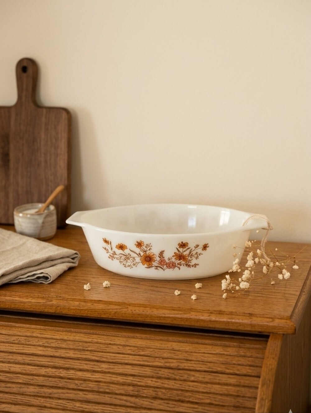 Vintage Pyrex “Spring Blossom” Oval Casserole Dish